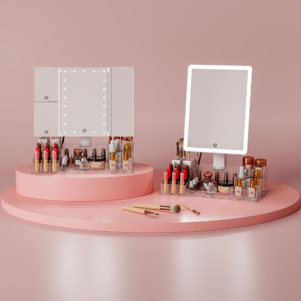 Makeup Mirror With Storage Box