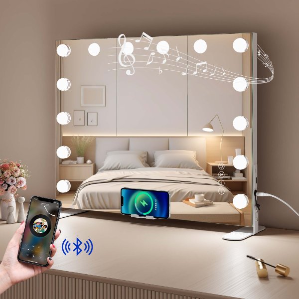 Wholesale Bluetooth Hollywood Mirror