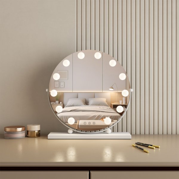 Round Hollywood Vanity Mirror