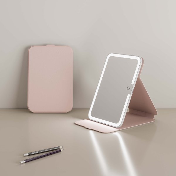 SM320 Rechargeable Portable Folding LED Makeup Mirror