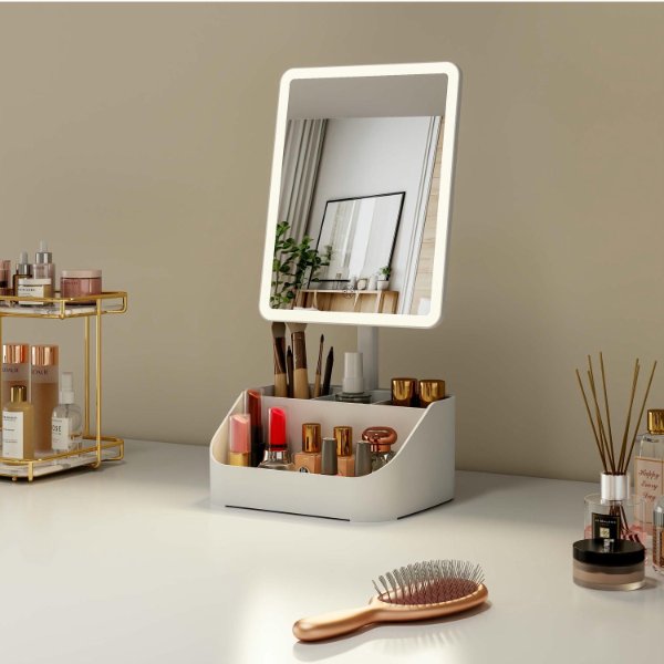 SM445 LED Makeup Mirror With Storage
