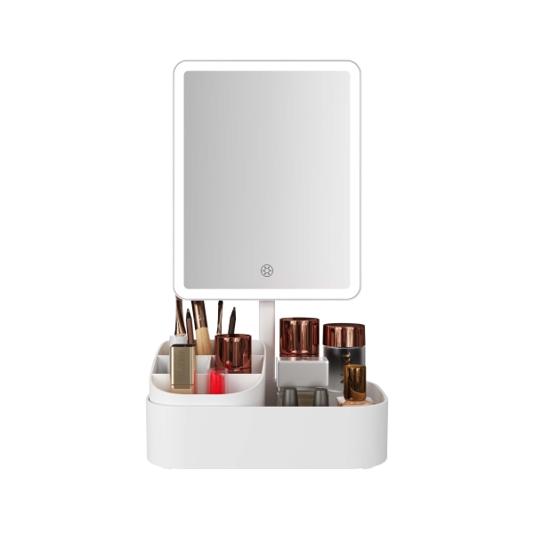 LED Makeup Mirror With Storage