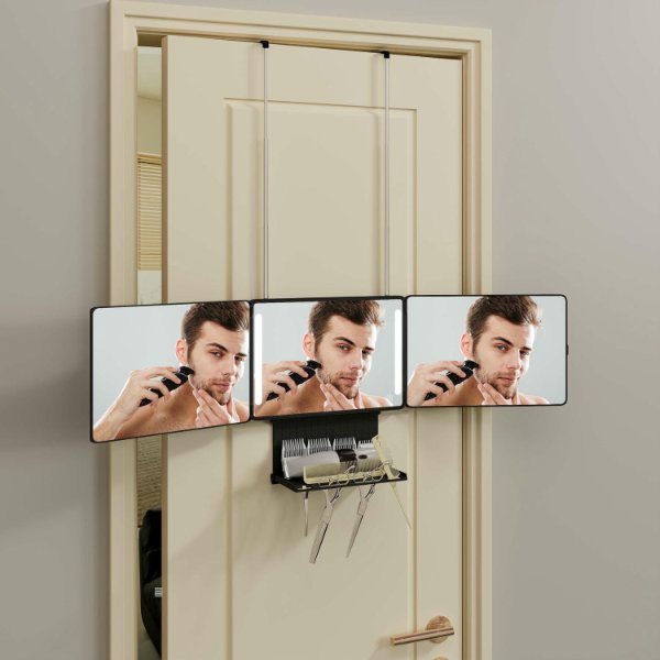 SM477 Self Hair Cutting 3 Way Mirror