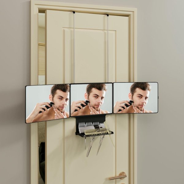 SM497 3 Way Mirror for Self Hair Cutting