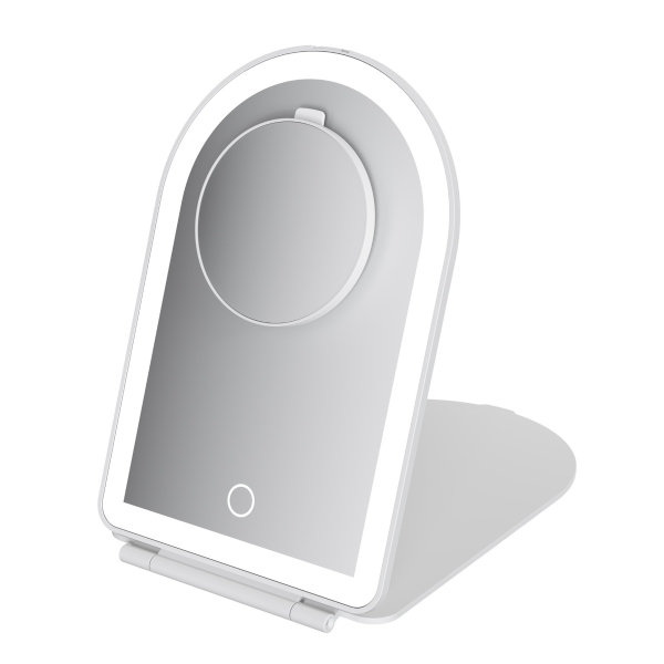 Arched Led Travel Folding Mirror
