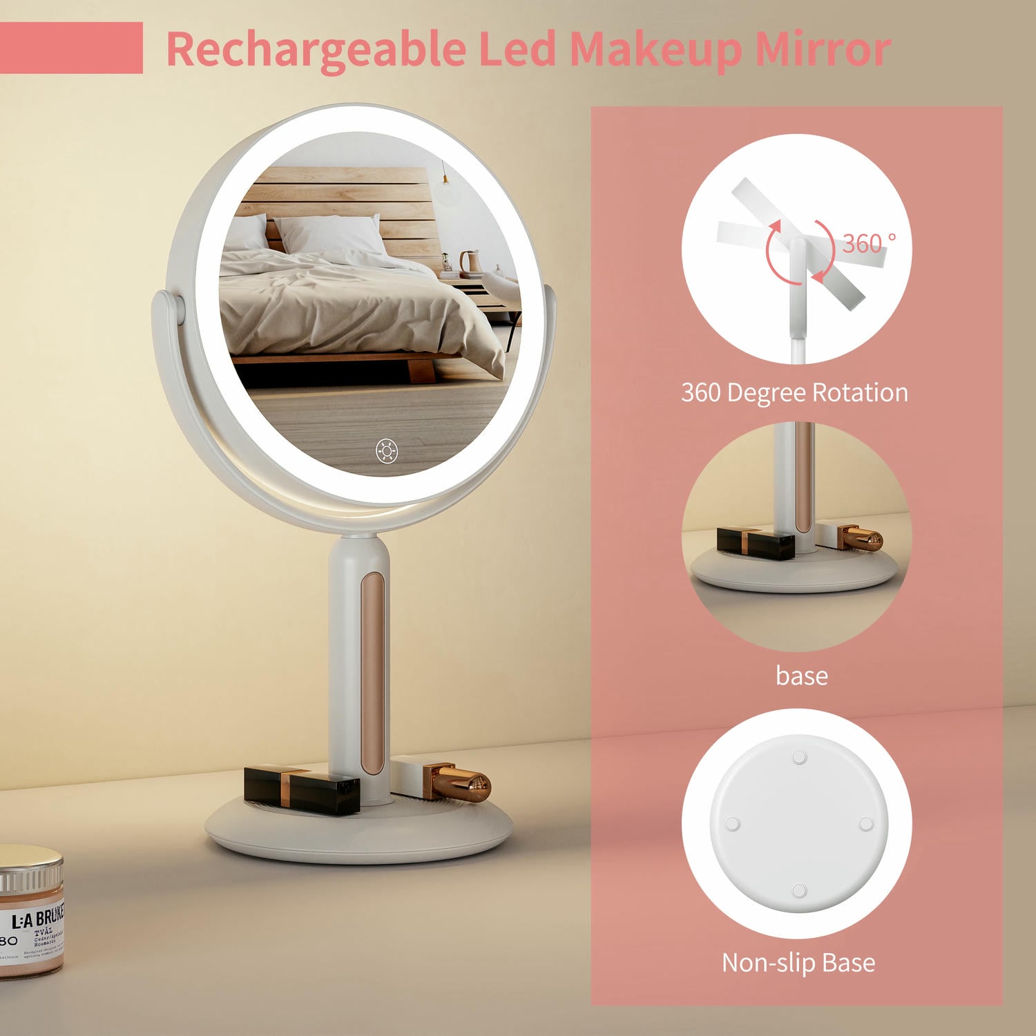 White Vanity With Mirror