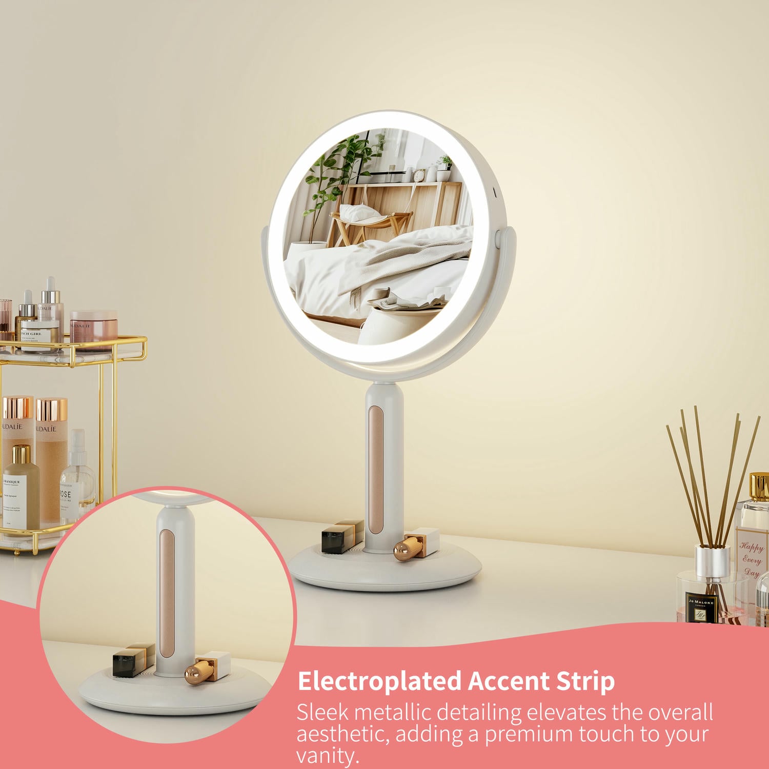 White Vanity With Mirror