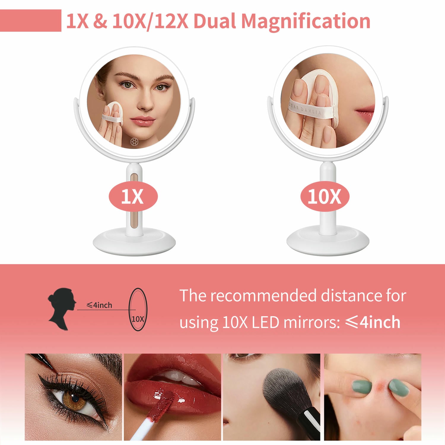 Tabletop Vanity Mirror With Lights