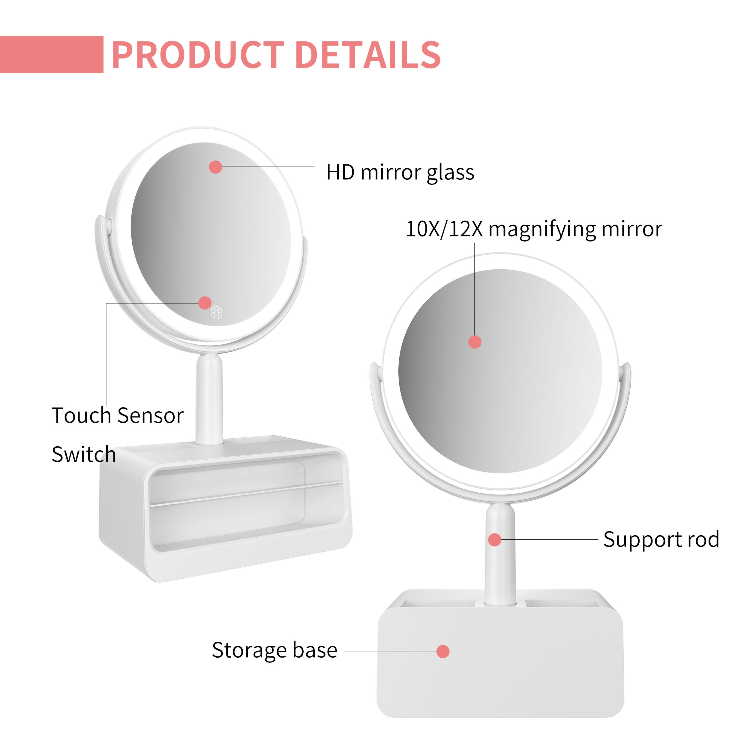 1749628672533342.jpg Makeup Organiser With Mirror