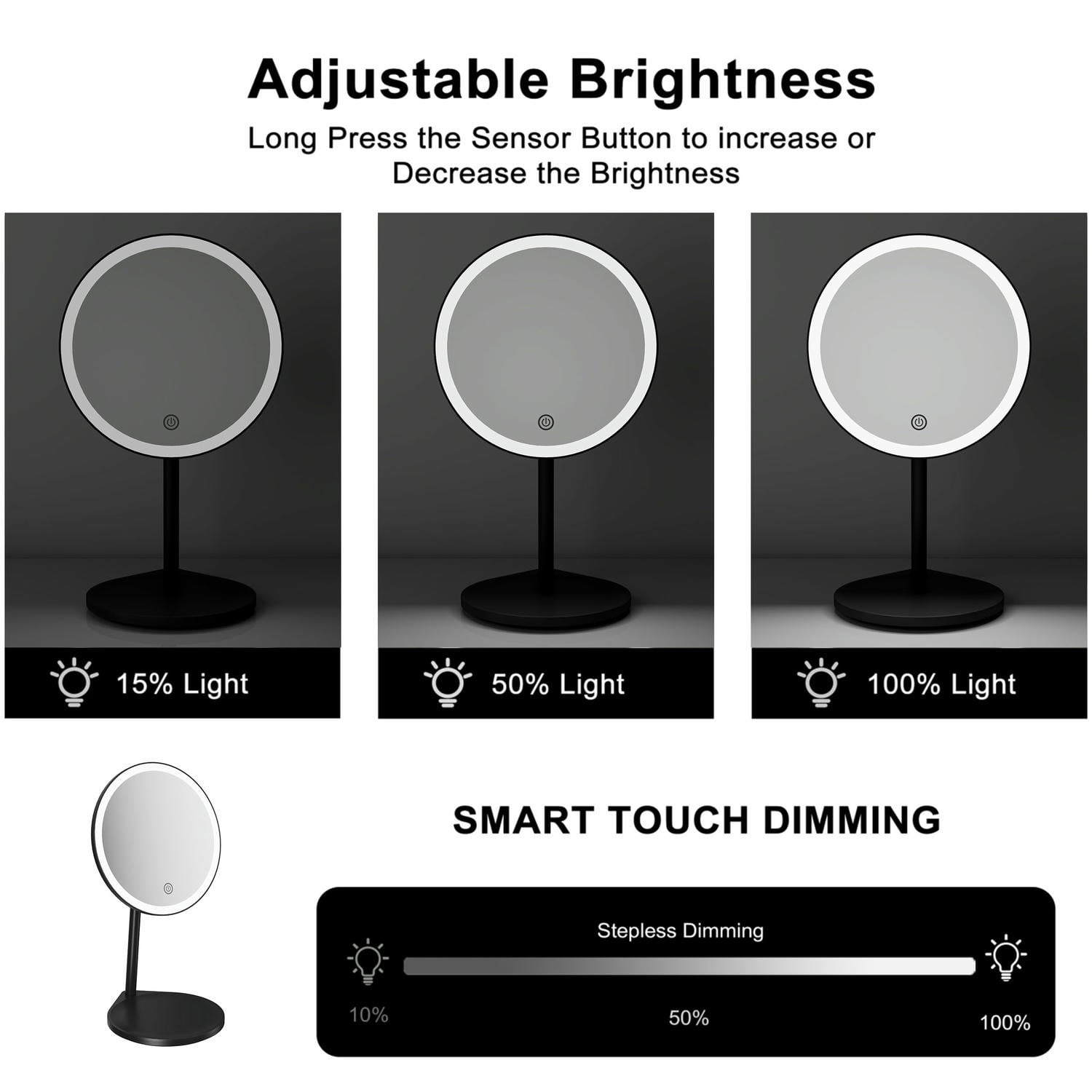 Vanity Round Mirror With Lights