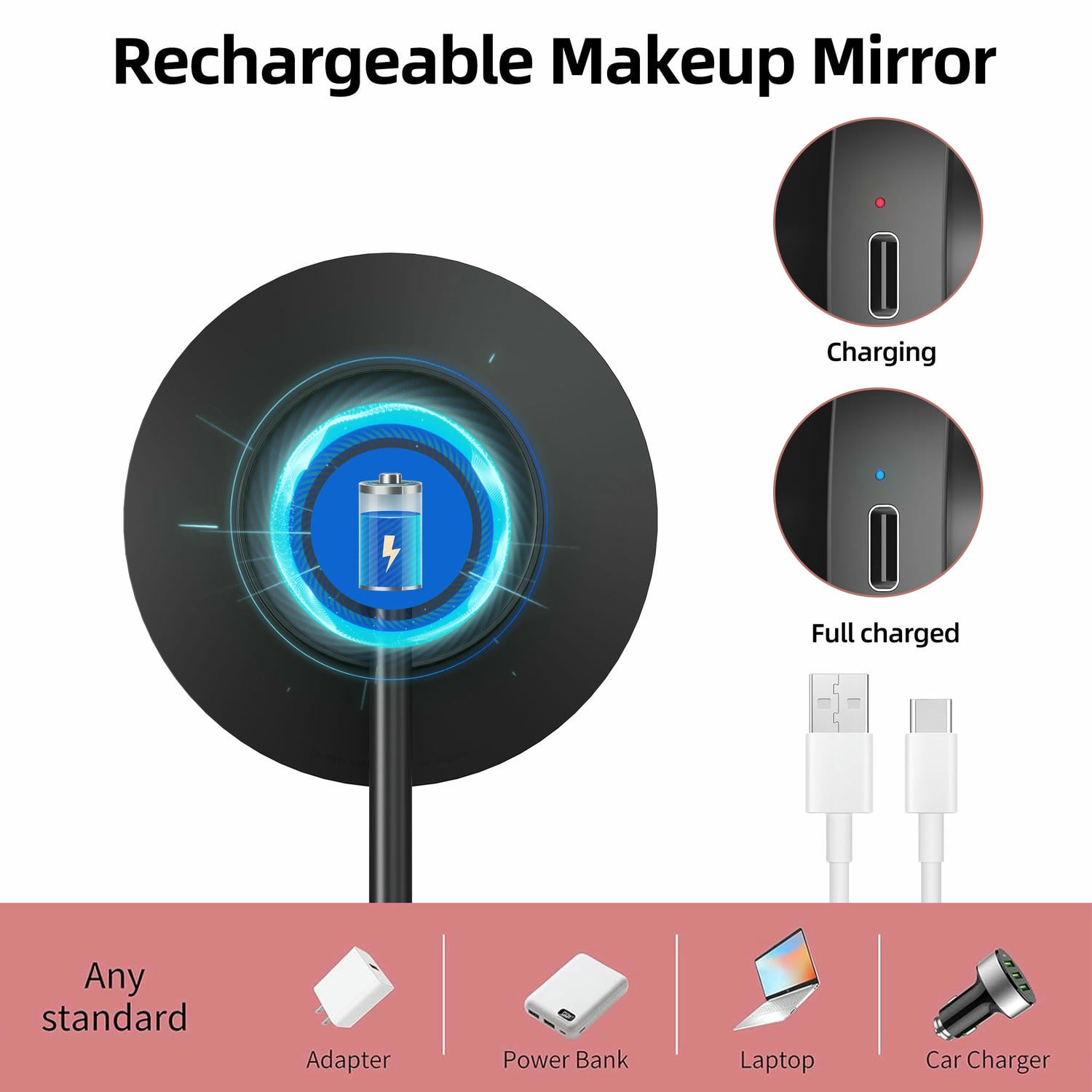 Tabletop Vanity Mirror With Lights