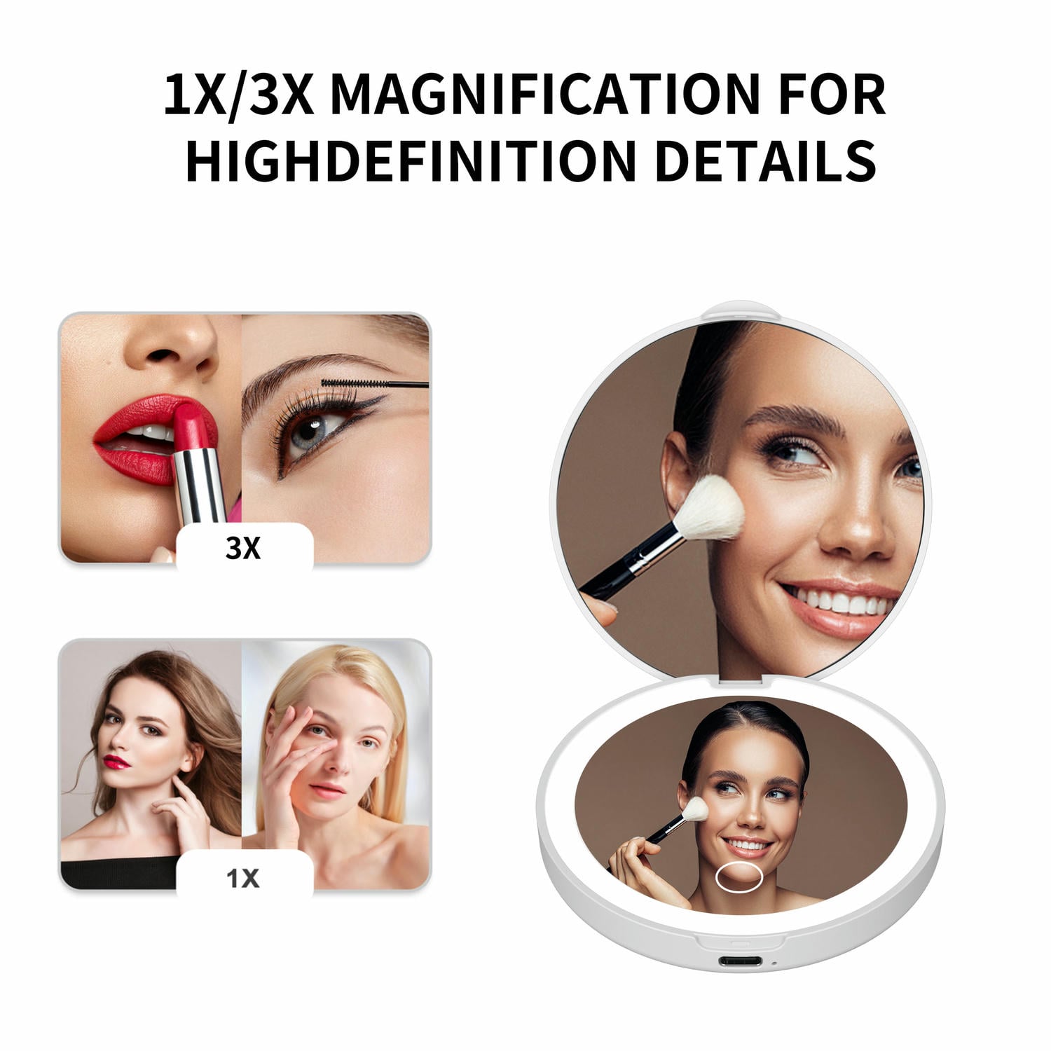 Compact Mirror With Light