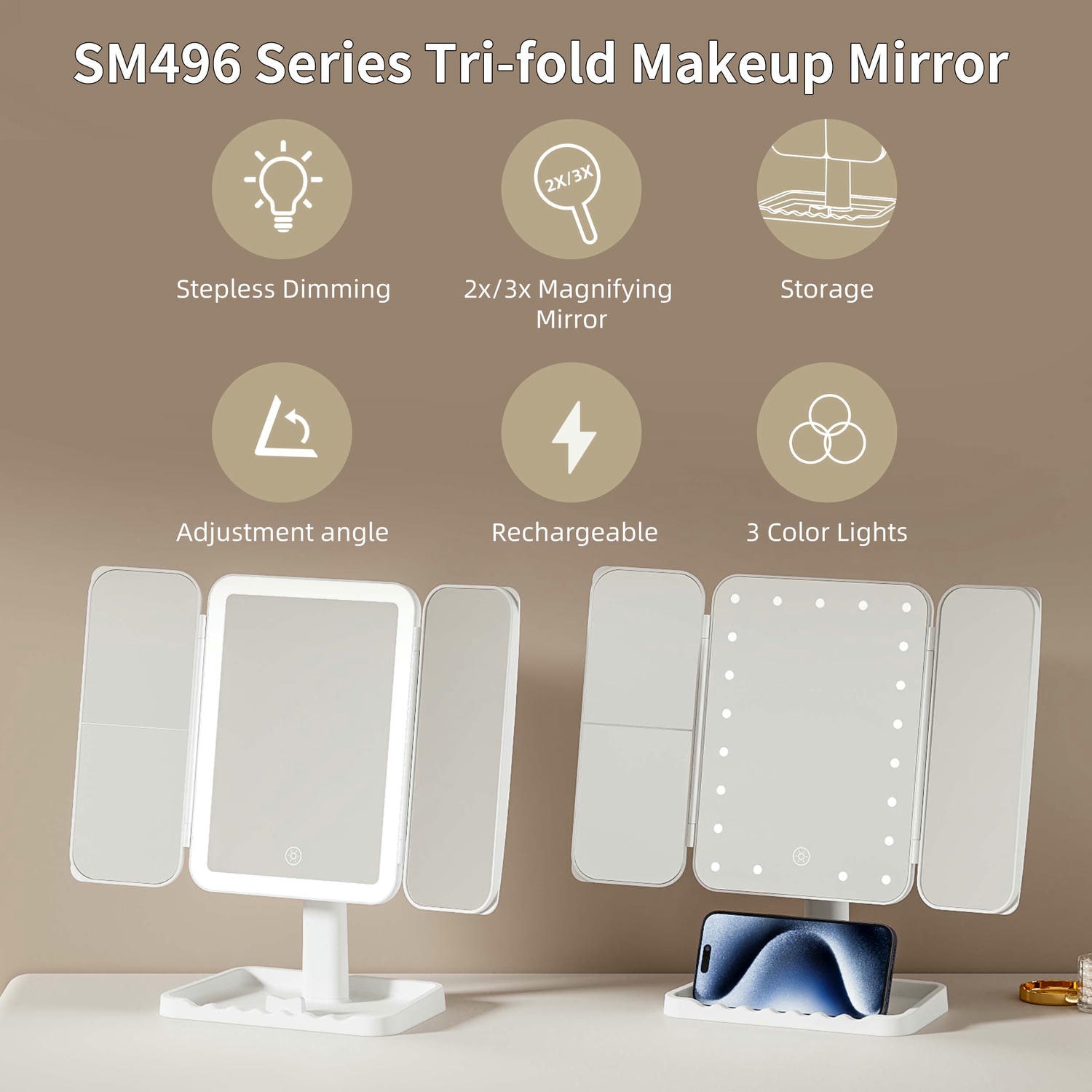 3 Way Vanity Mirror