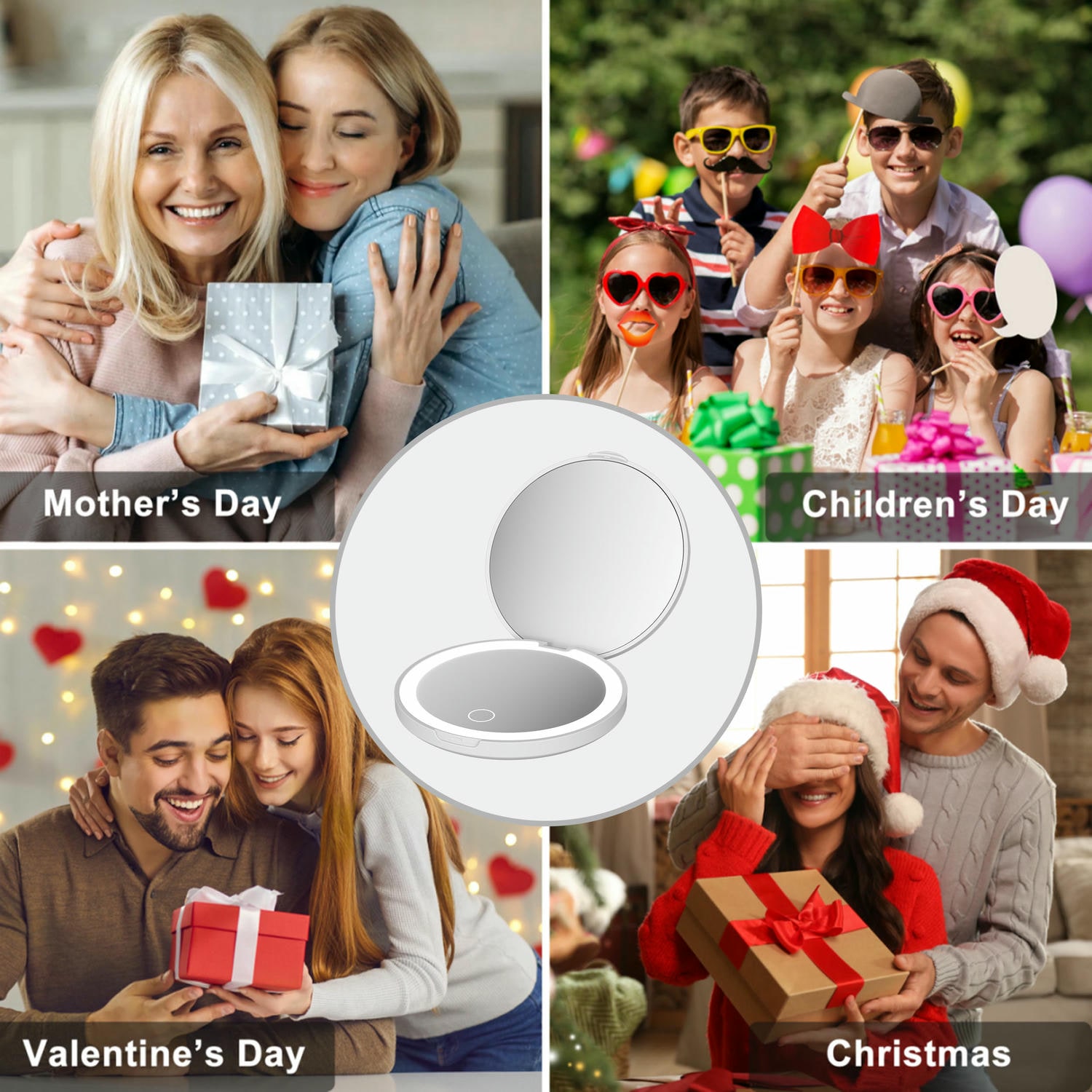 Compact Magnifying Mirror With Light