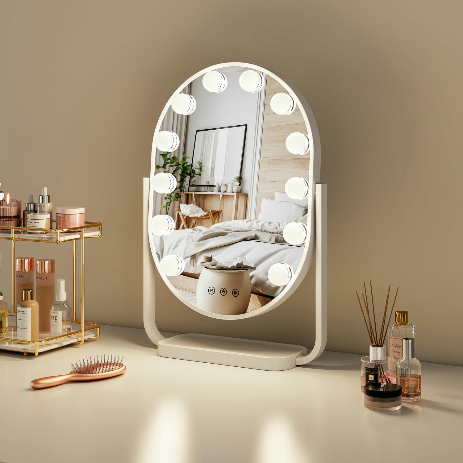 Oval Hollywood Mirror