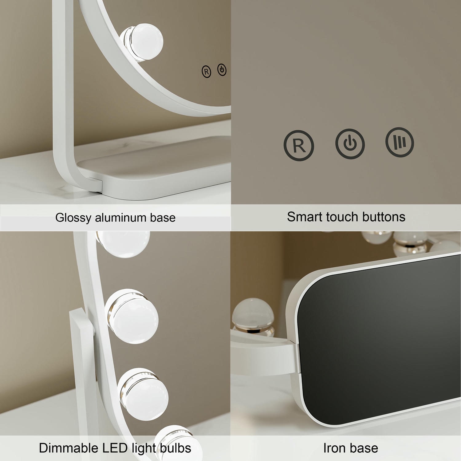 Oval Hollywood Mirror