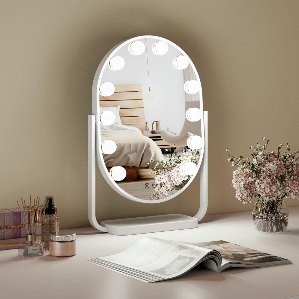 Oval Hollywood Vanity Mirror