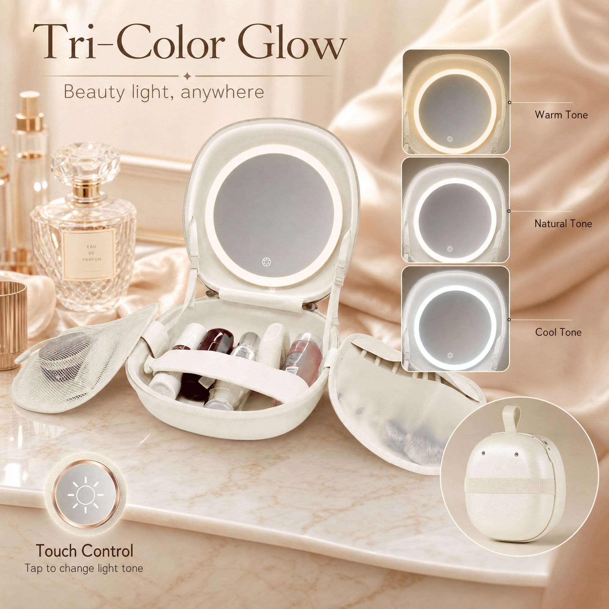 Makeup Bag With Led Mirror
