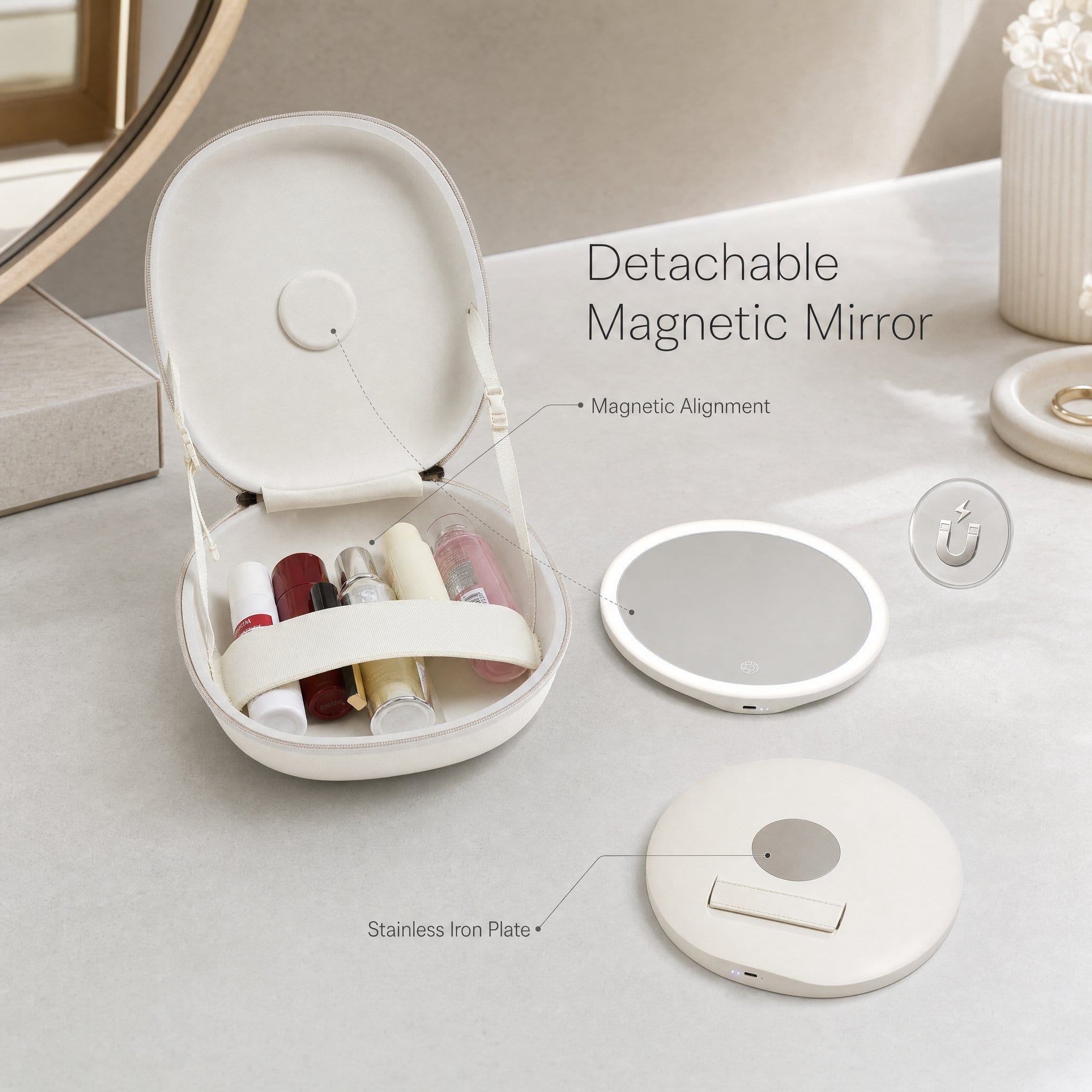 Makeup Bag With Led Mirror