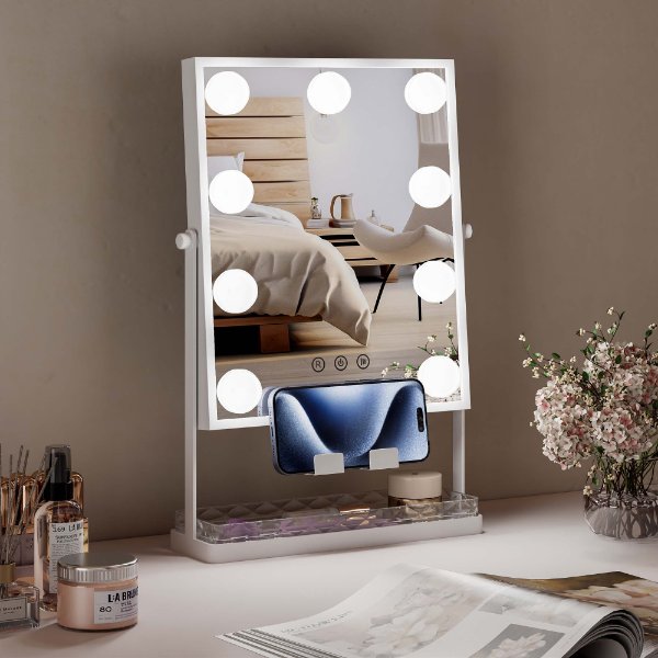 Hollywood Mirror With Storage Box
