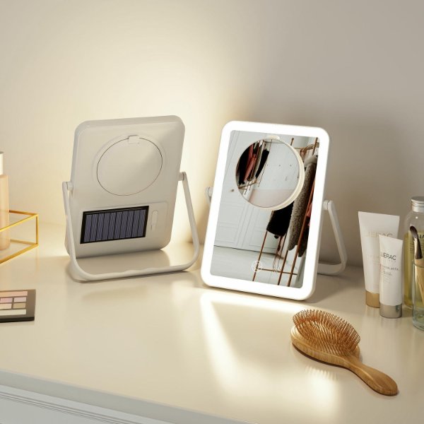 Solar Portable LED Makeup Mirror