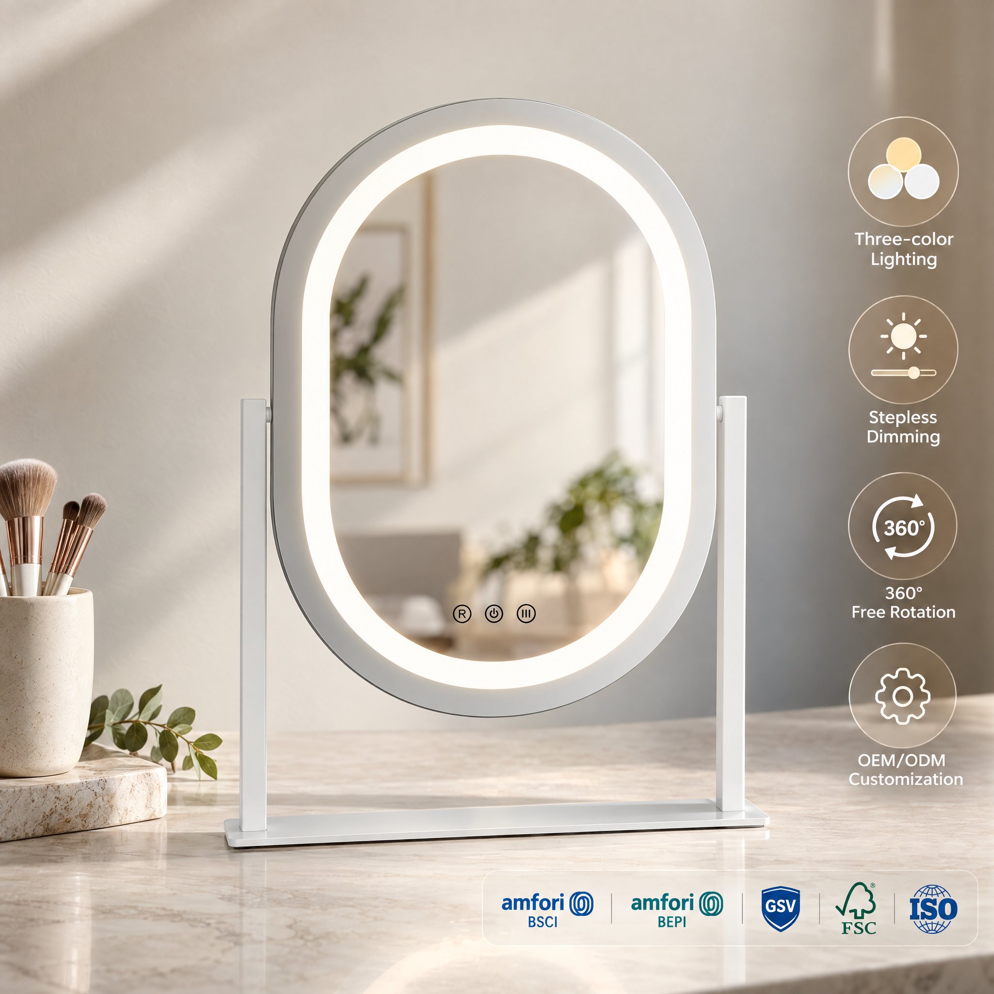 Oval LED Vanity Mirror