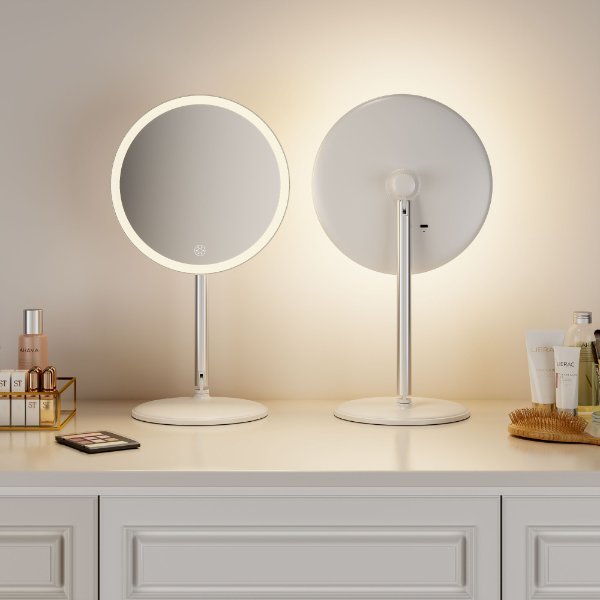 Folding LED Vanity Mirror