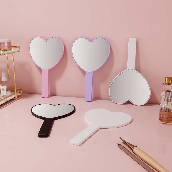 Heart Shape Hand Makeup Mirror