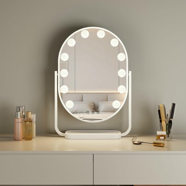 Oval Hollywood Vanity Mirror