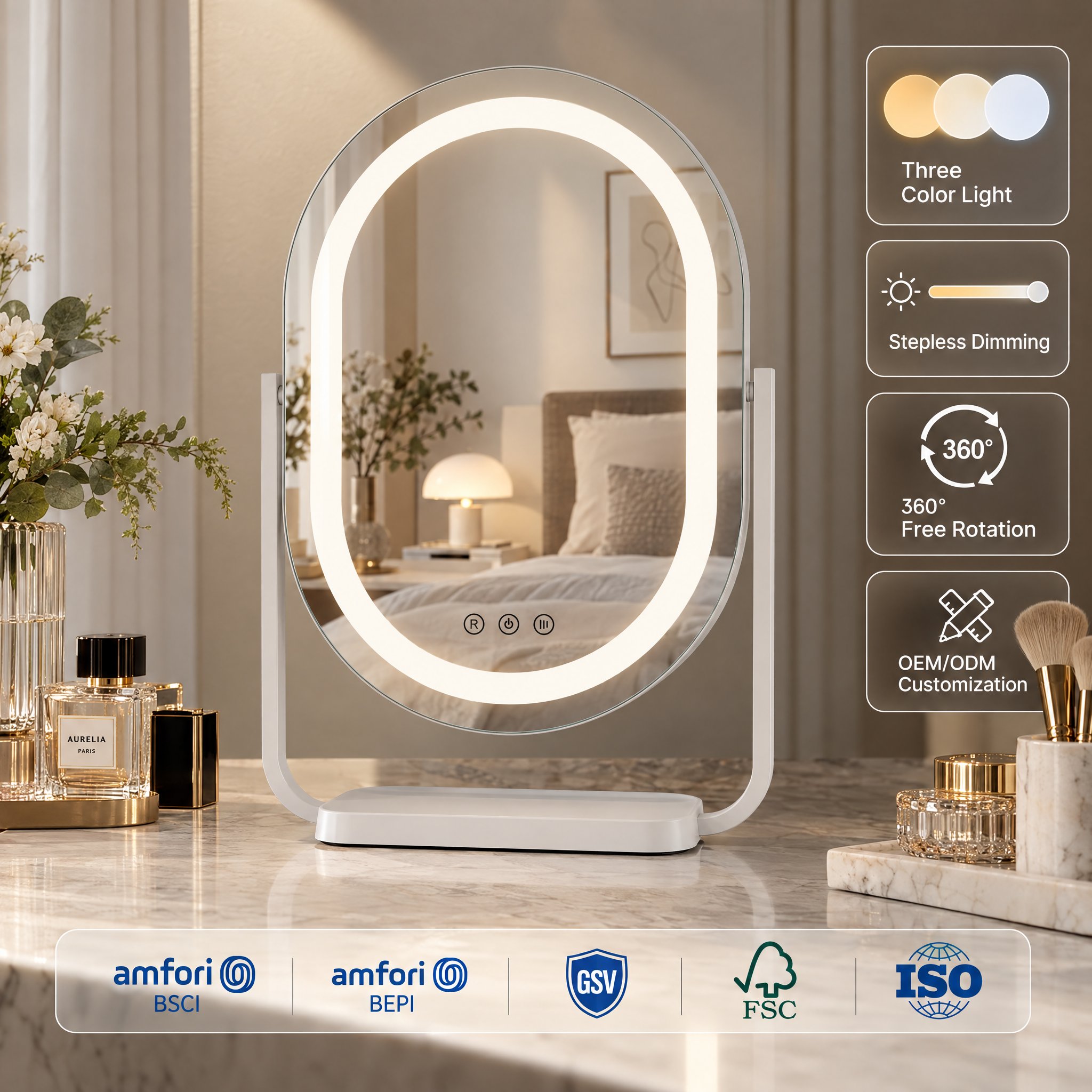 Oval LED Vanity Mirror
