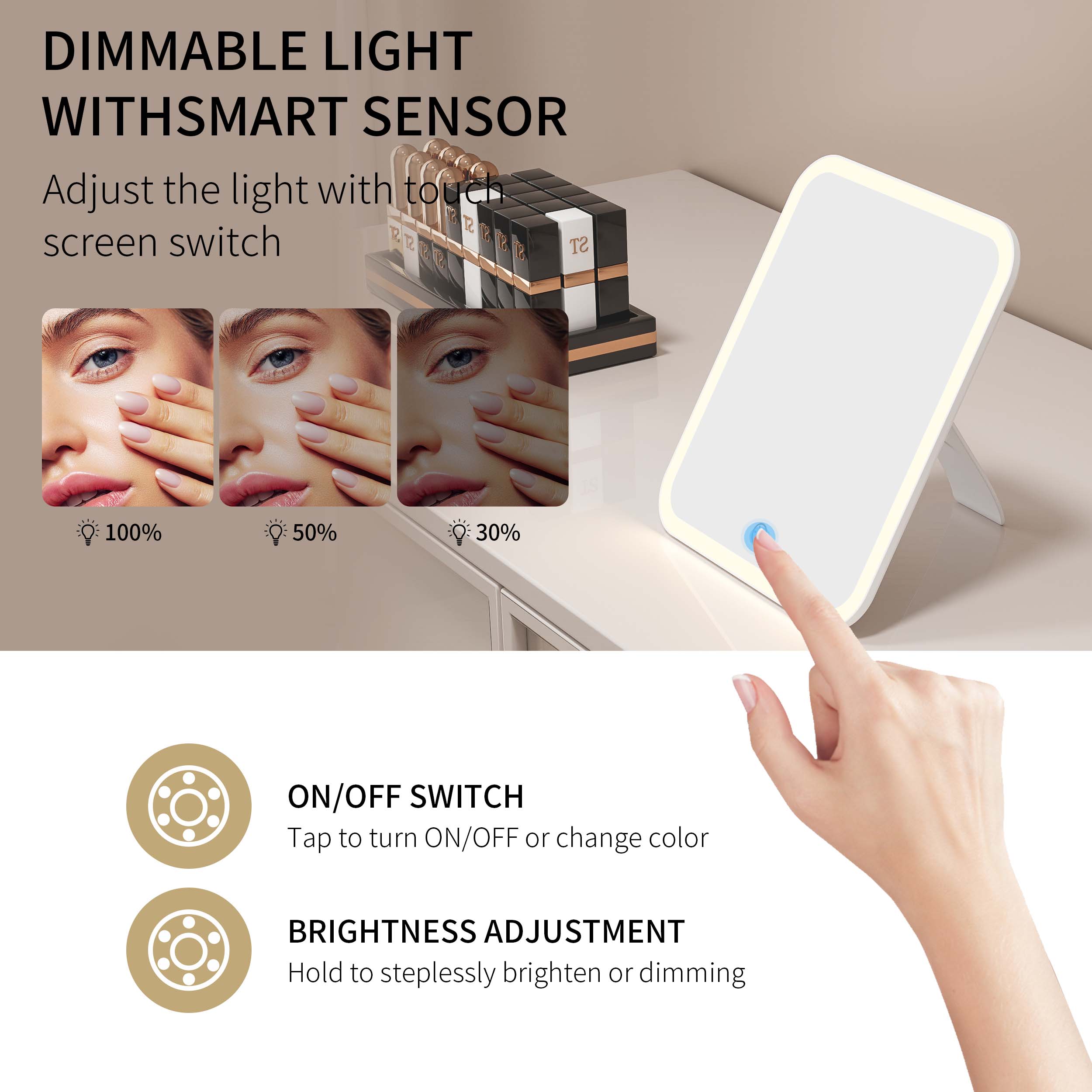 SM398 Makeup Mirror With LED Light  SM398 Makeup Mirror With LED Light