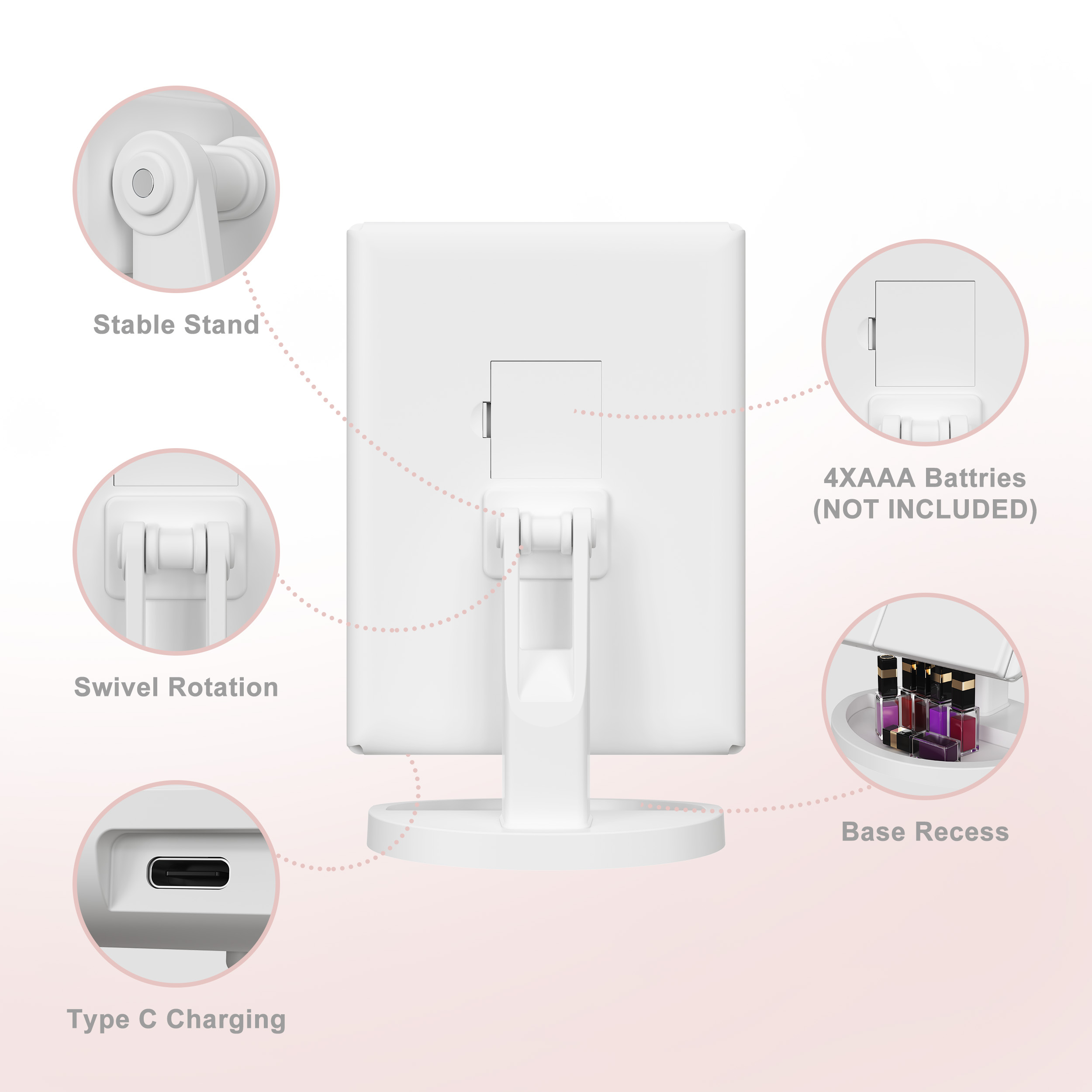 SM241A Led Trifold Vanity Mirror SM241A Led Trifold Vanity Mirror