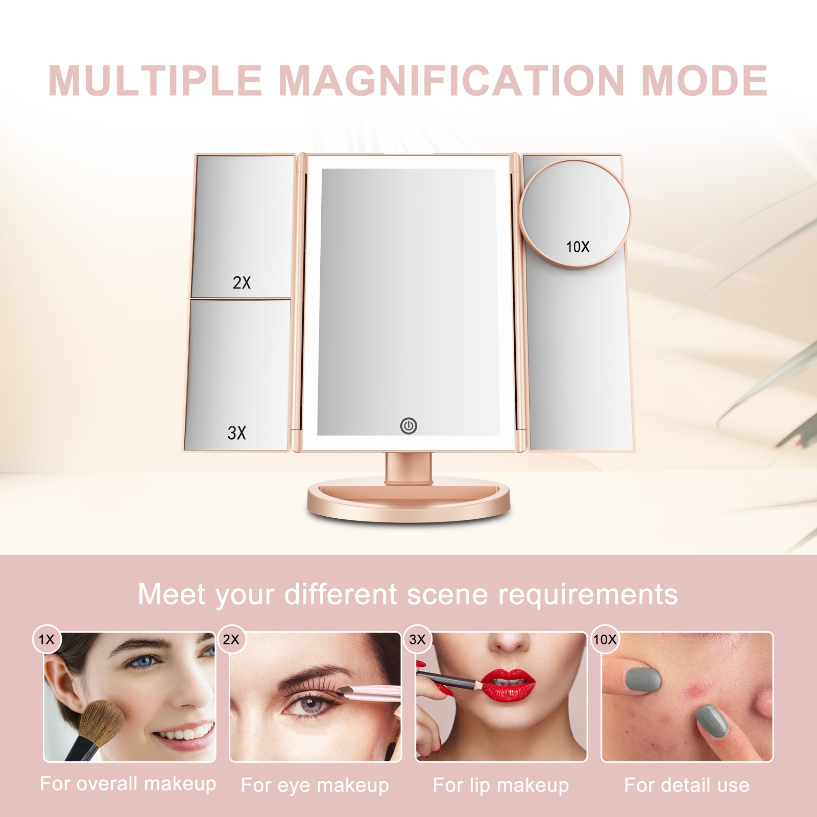 Foldable LED Makeup Mirror Foldable LED Makeup Mirror