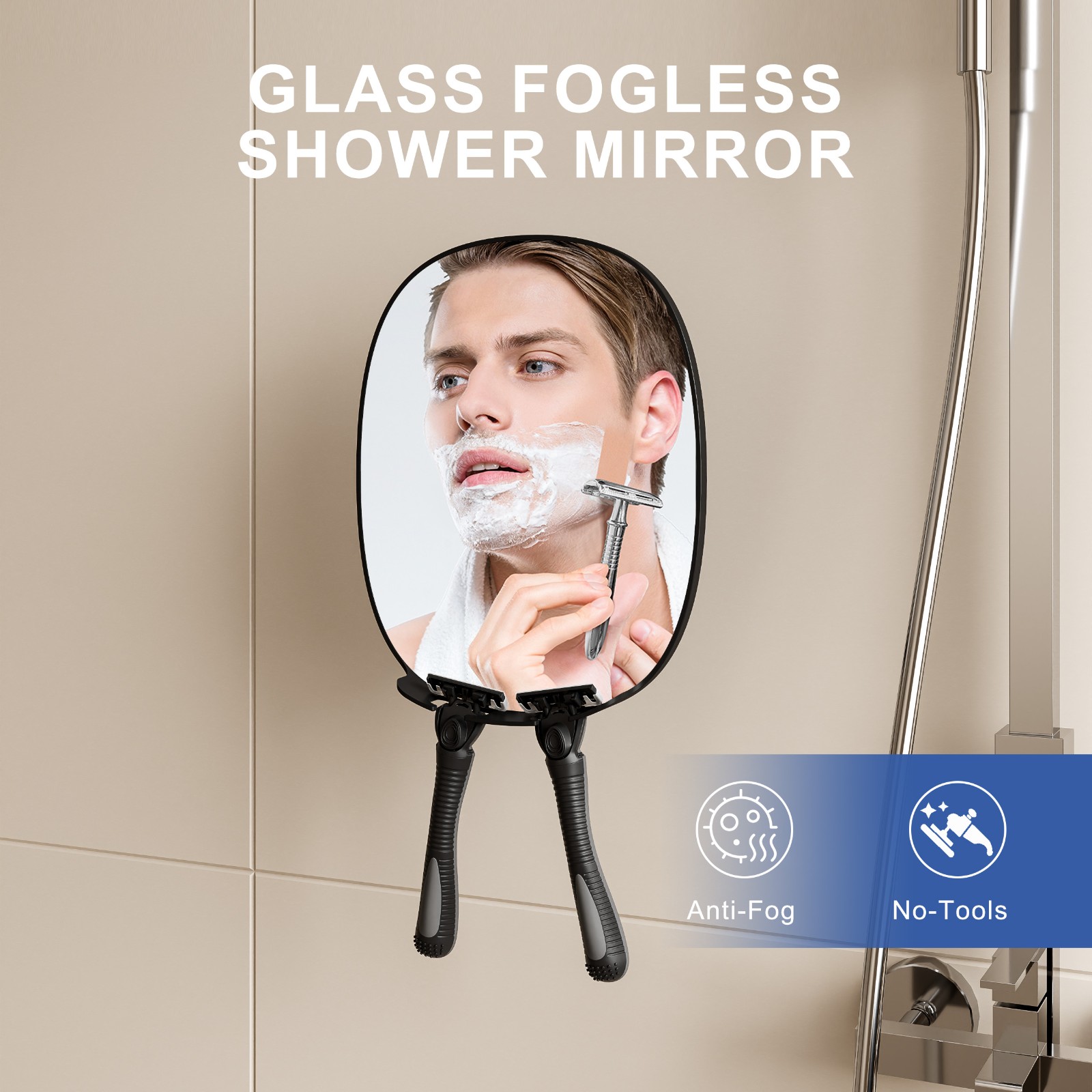 Fogless Shower Mirror for Shaving