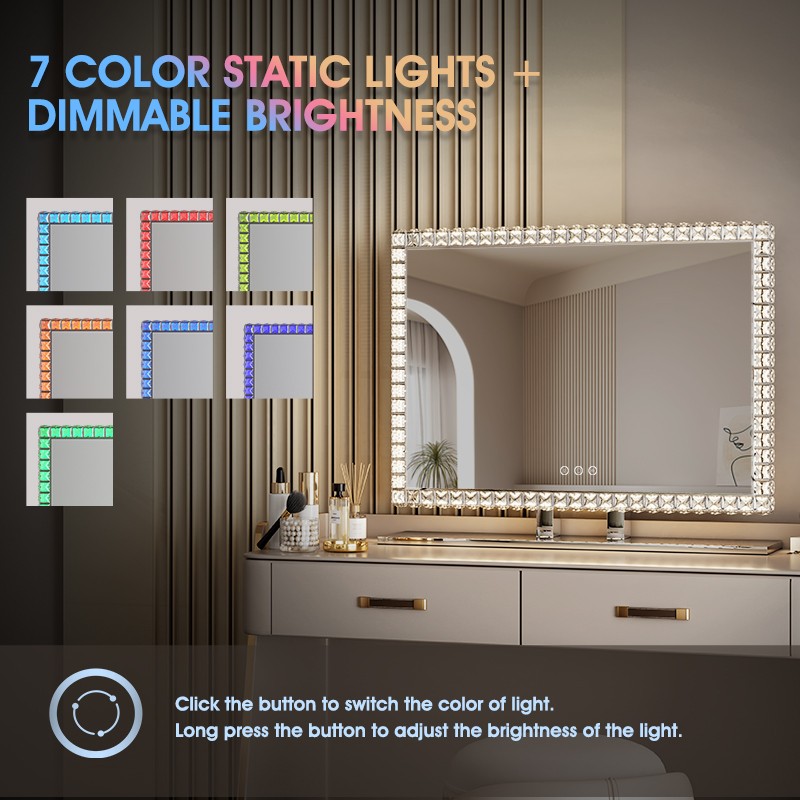 DP501 LED Crystal Vanity Mirror DP501 LED Crystal Vanity Mirror