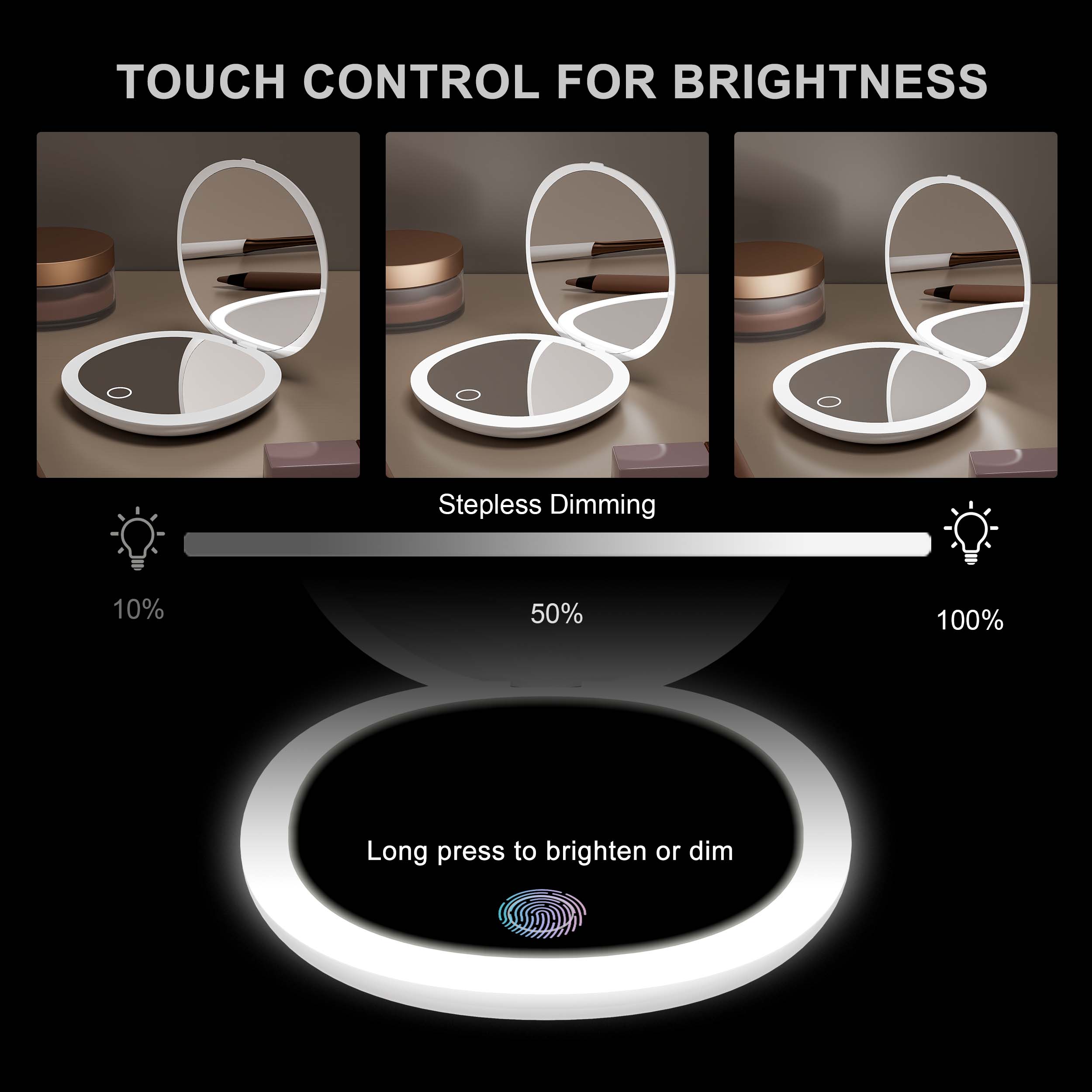 personalized compact mirror