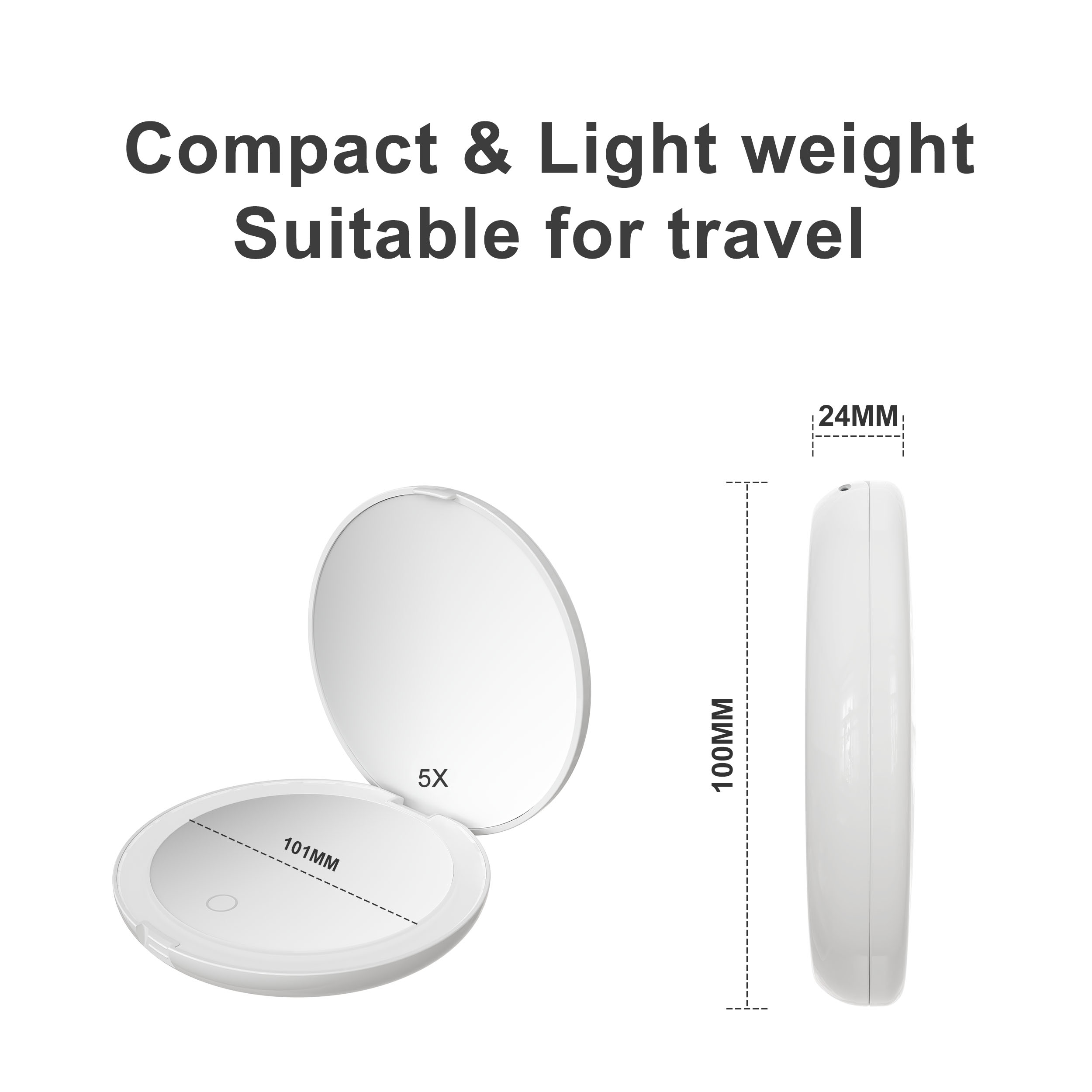 DAPAI RM175-DL: Rechargeable LED Pocket Makeup Mirror DAPAI RM175-DL: Rechargeable LED Pocket Makeup Mirror