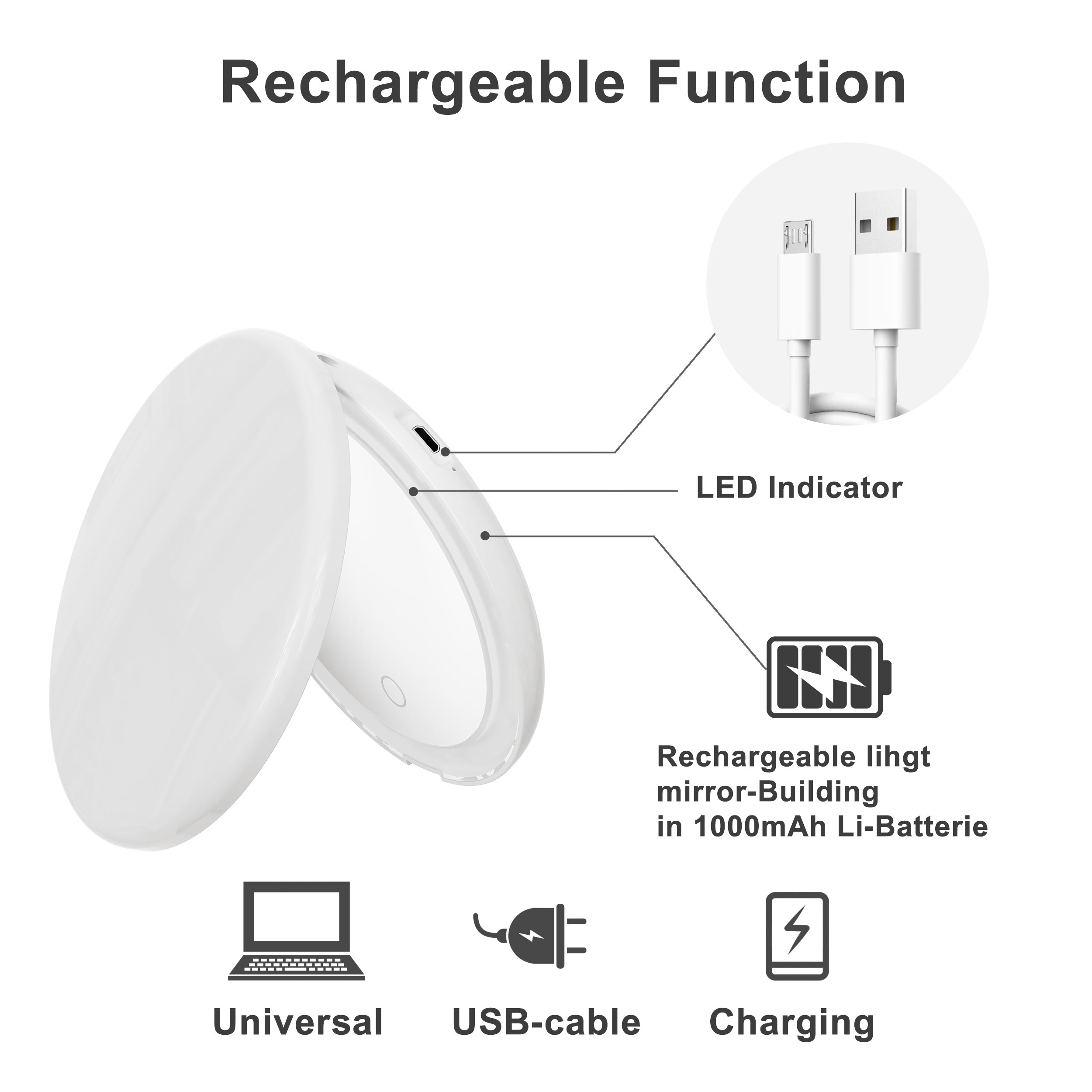 Wholesale LED pocket mirror Wholesale LED pocket mirror