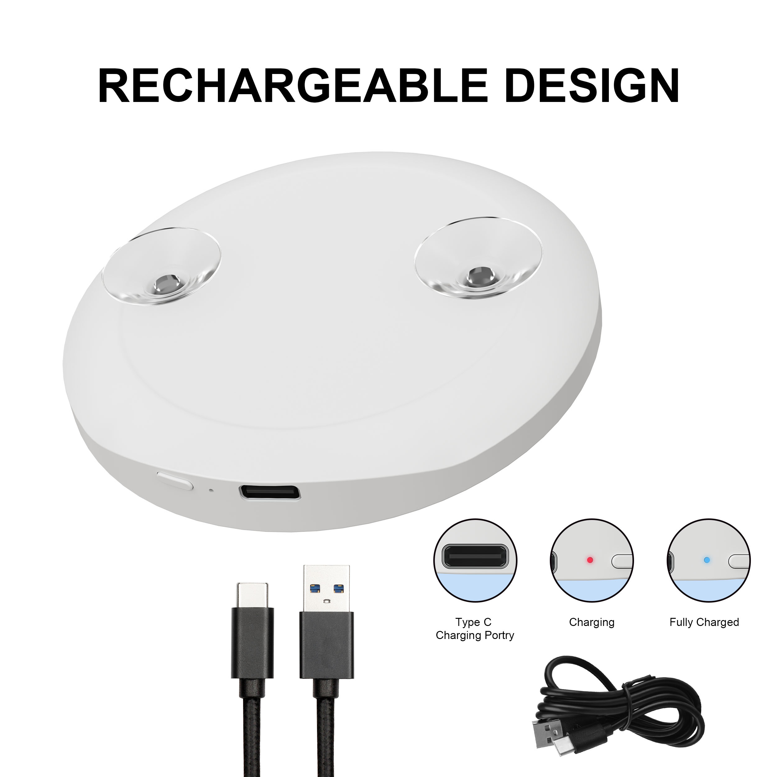 RM404 LED suction cup mirror