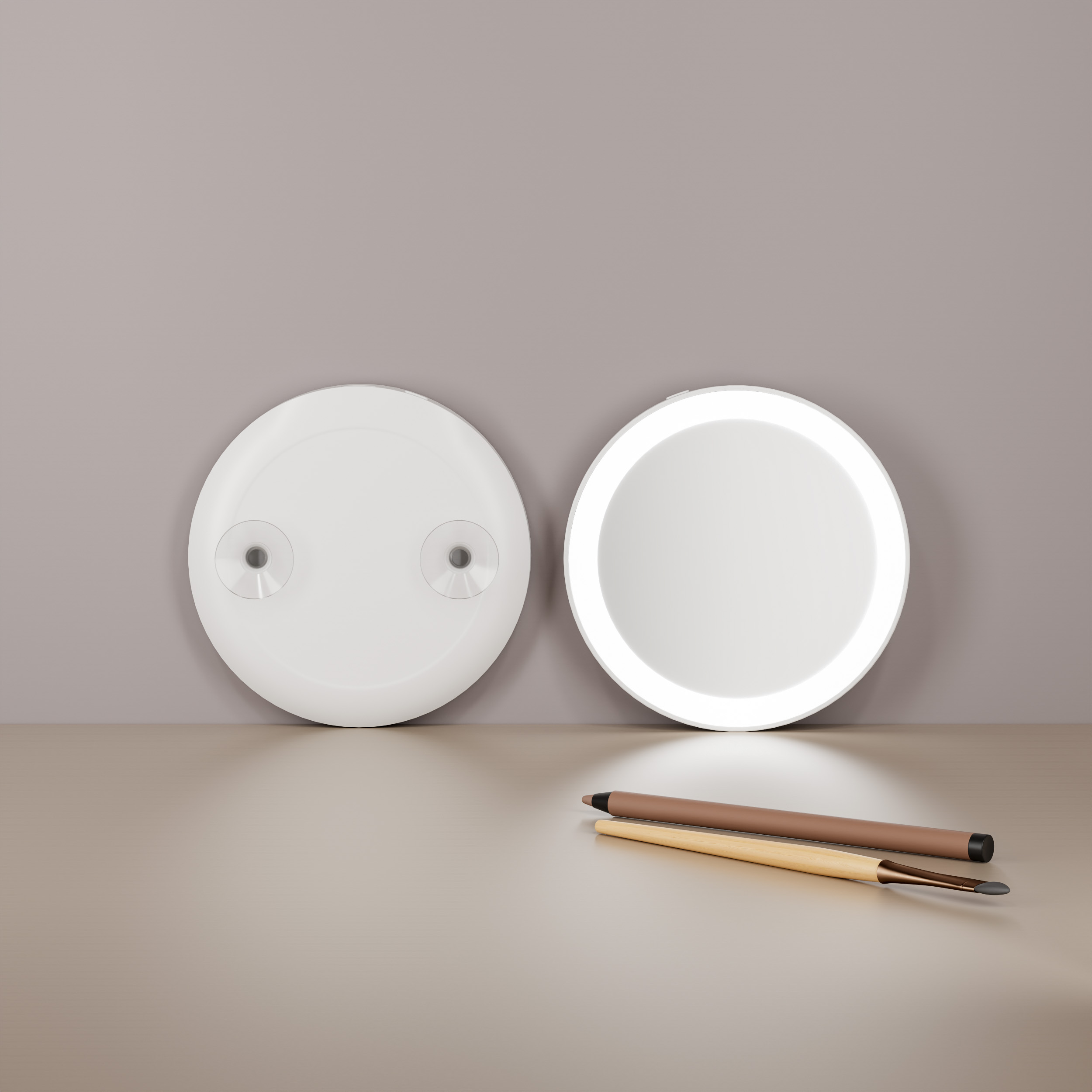 RM404 LED suction cup mirror