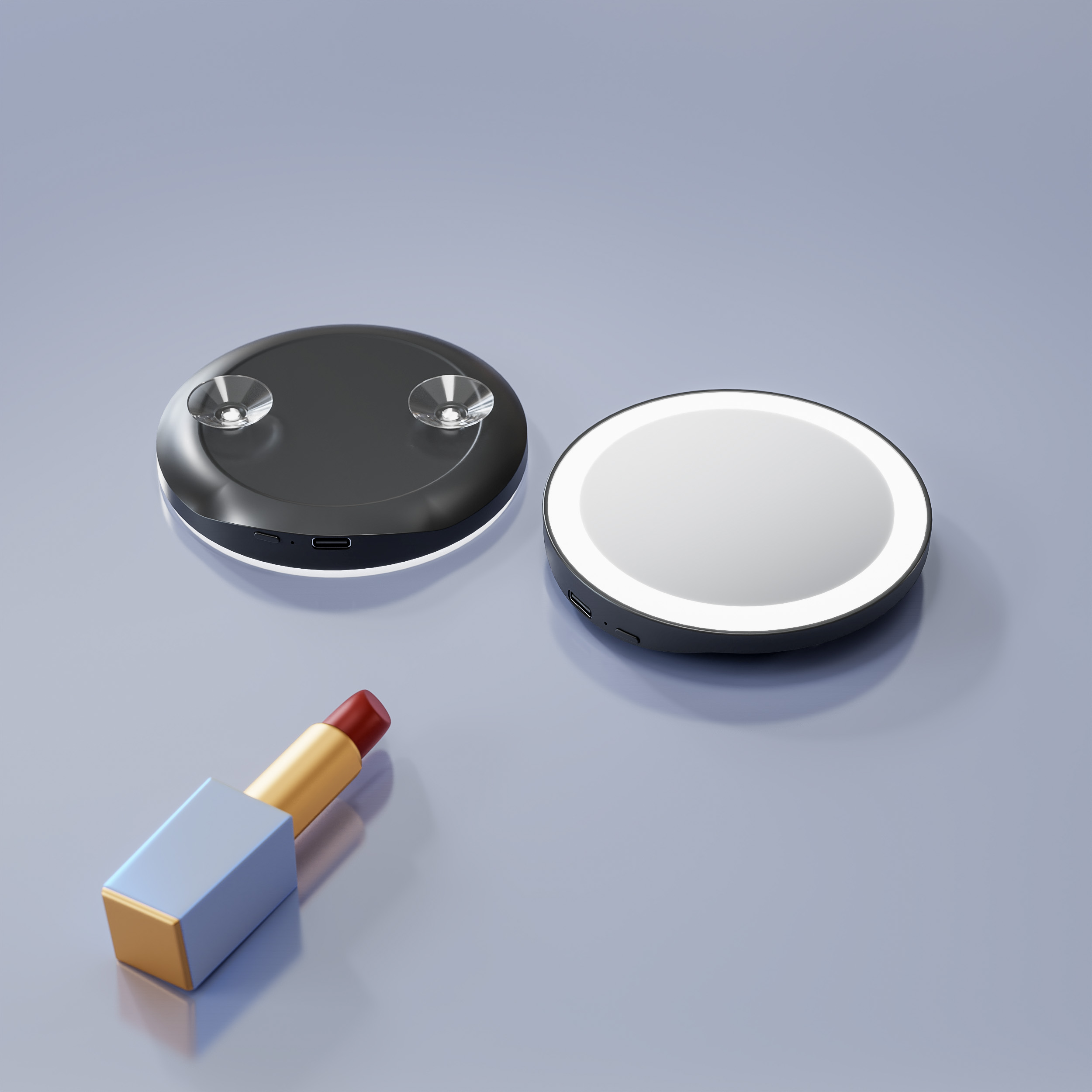 RM404 LED suction cup mirror