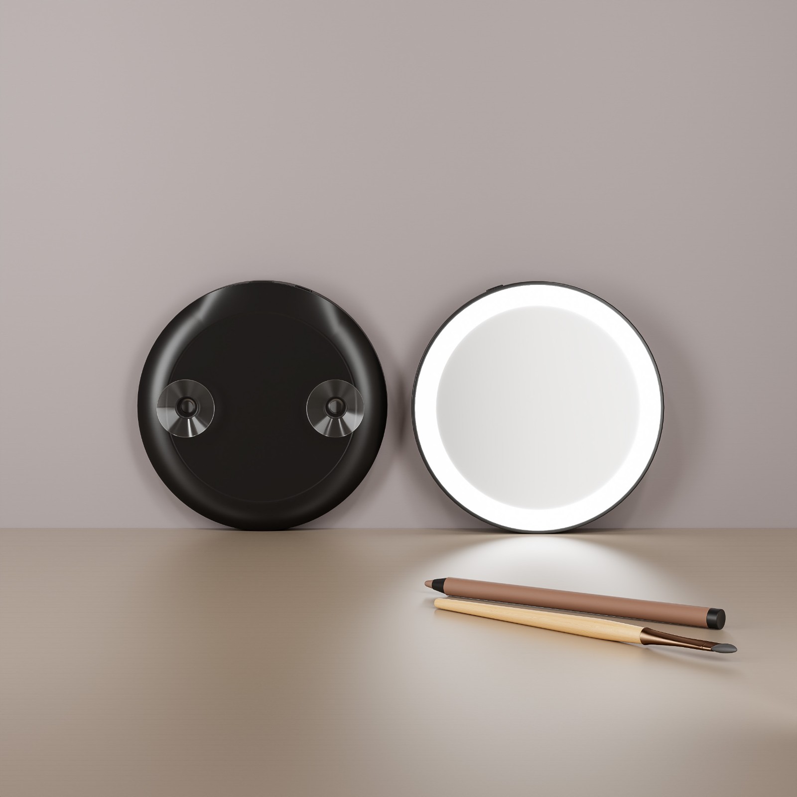 RM404 LED suction cup mirror
