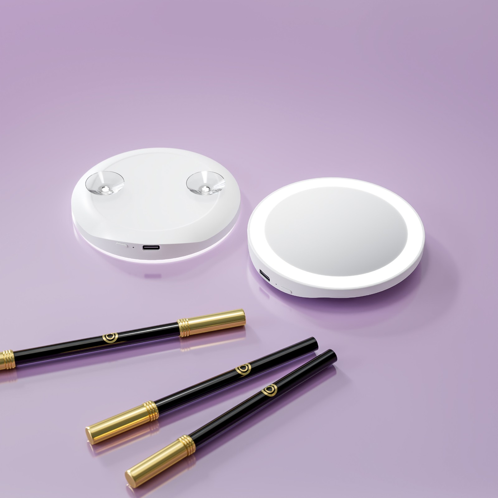 RM404 LED suction cup mirror