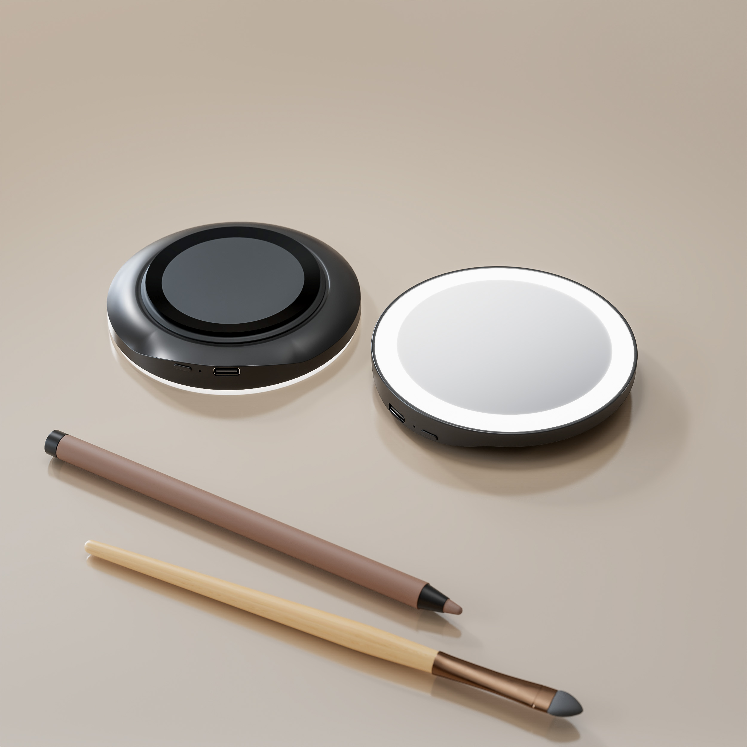 RM404 LED suction cup mirror