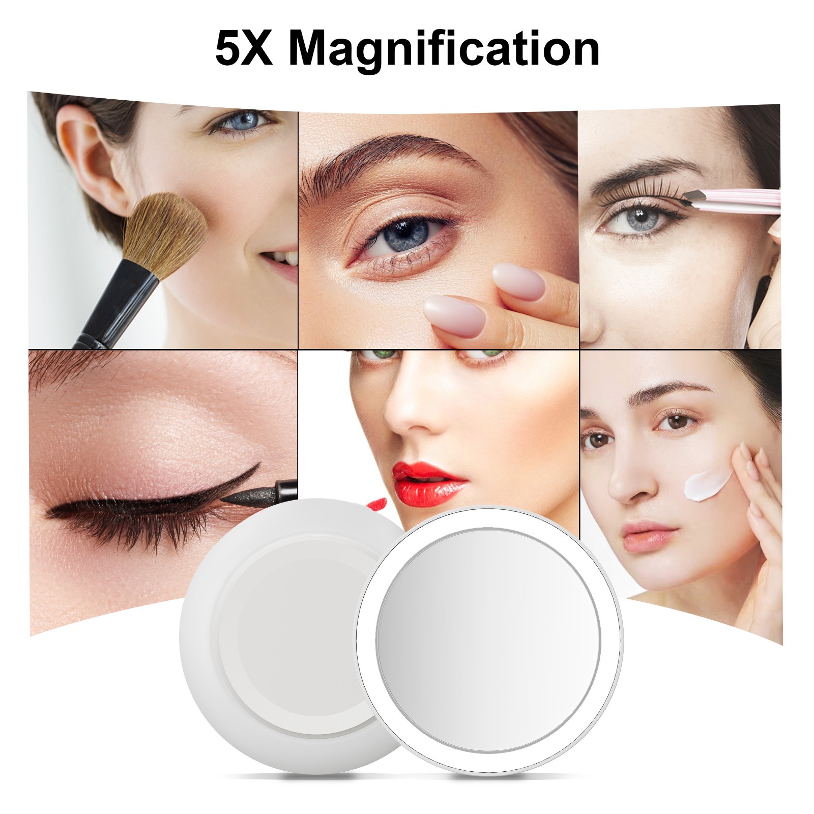 RM404 LED suction cup mirror