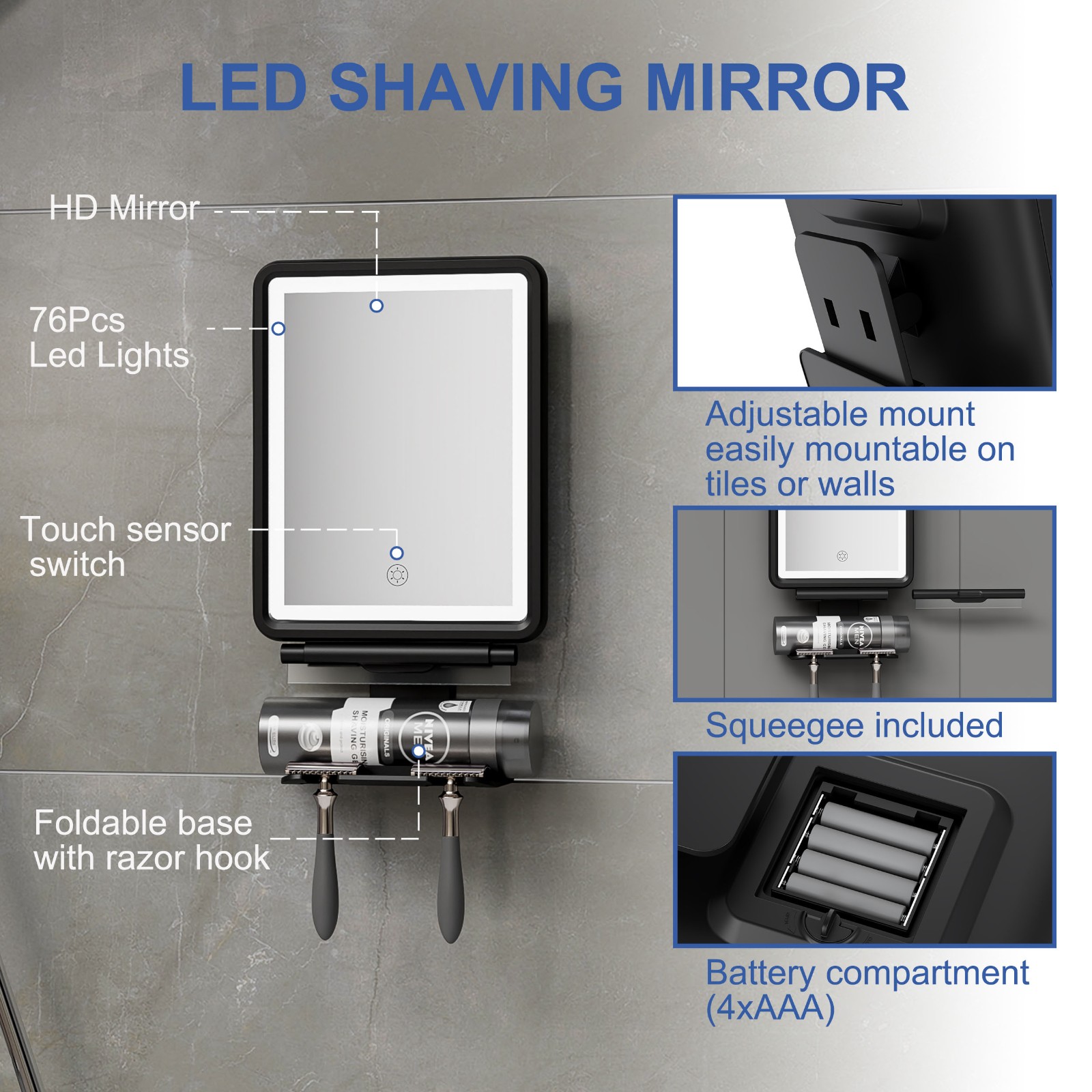 Anti Fog Shower Mirror