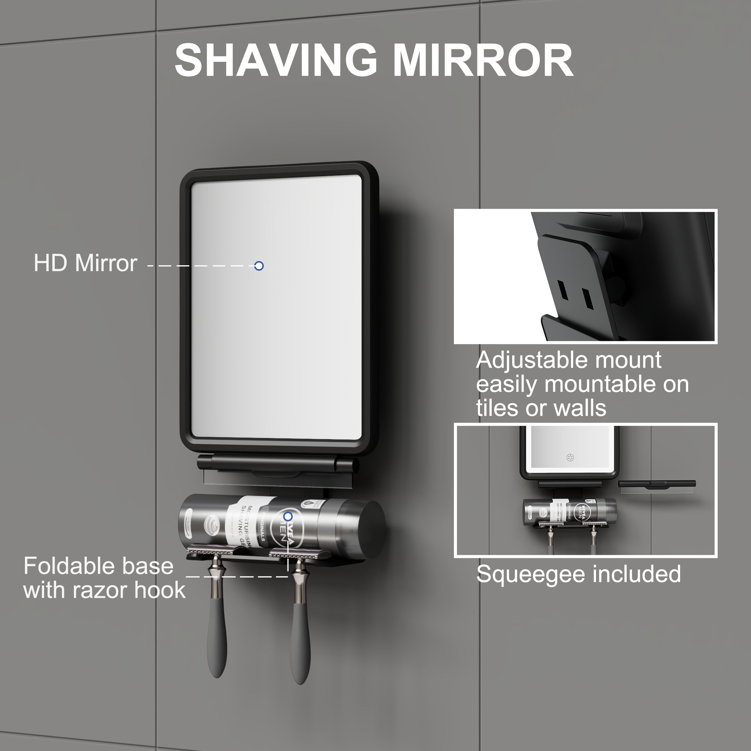 1713516569947160.jpg SM408 Shaving Mirror with Razor Holder