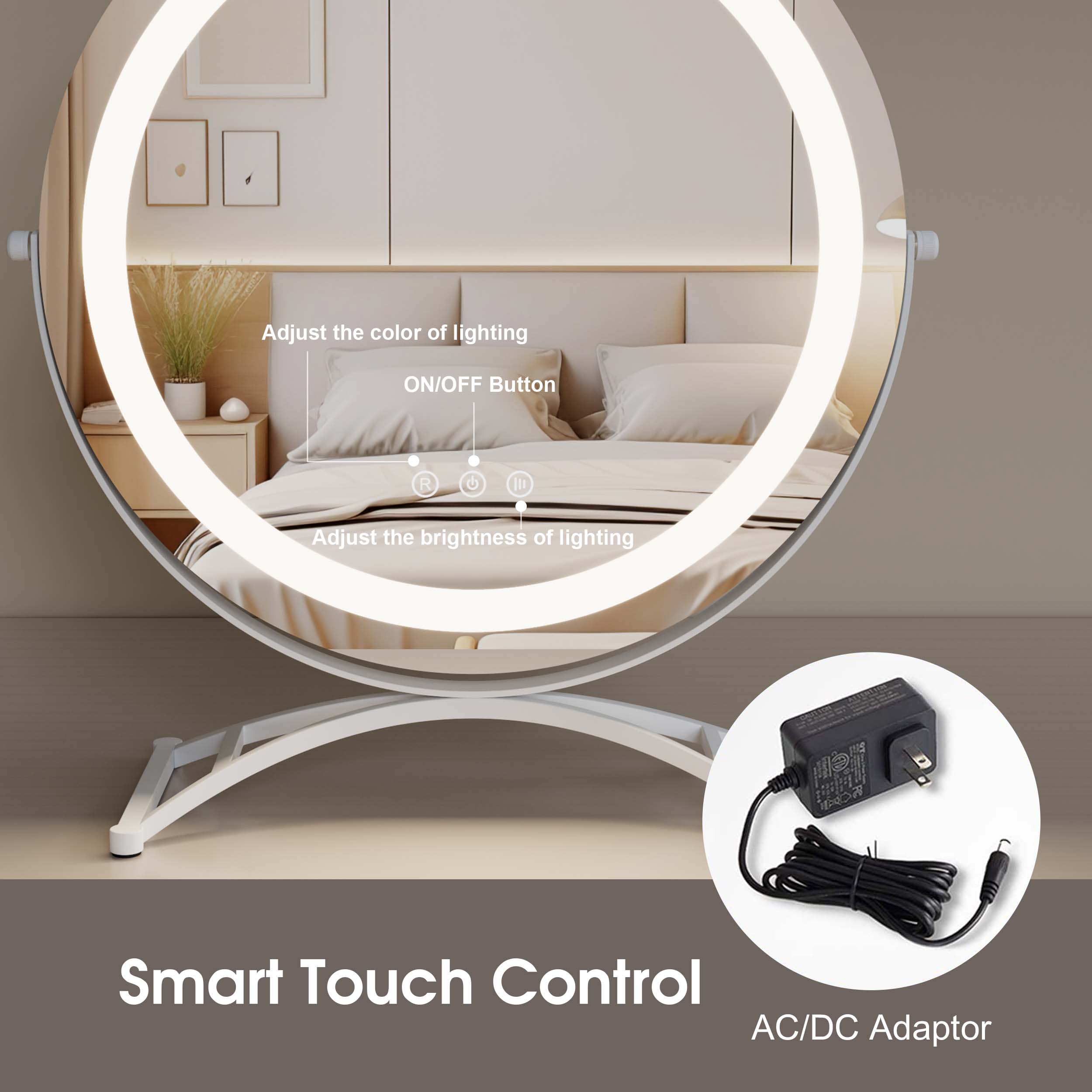 Smart Makeup Tabletop Desktop Cosmetic Mirror