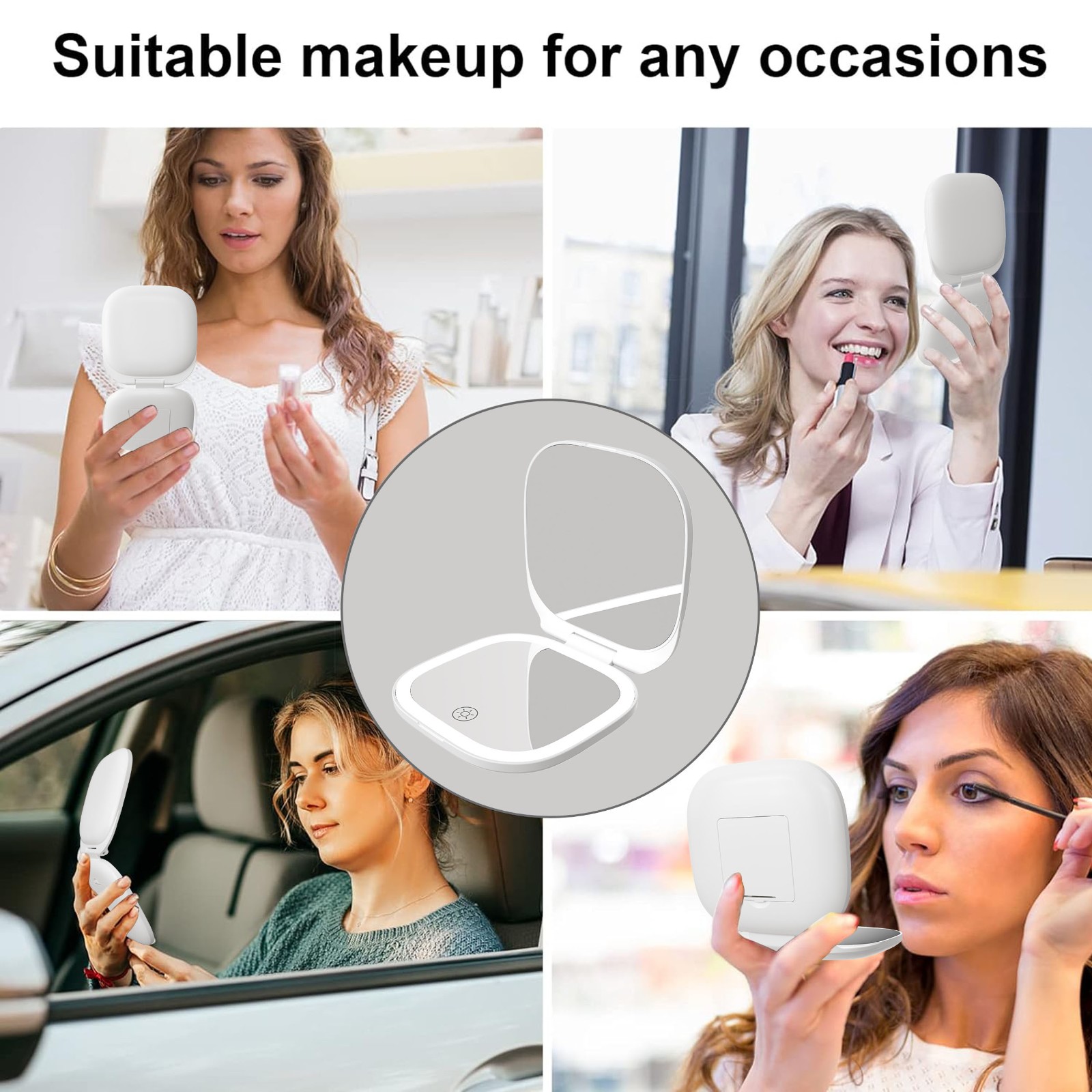 Compact Mirror With Led Light