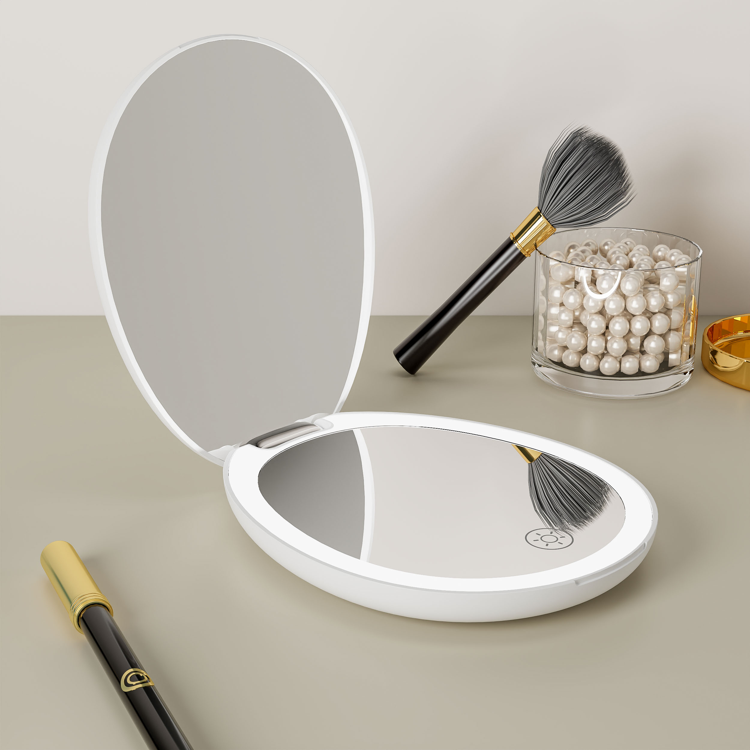 10x Magnifying Compact Mirror Custom Logo